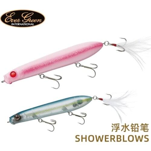 EVERGREEN SHOWERBLOWS Floating Pencil Water Surface Tyrant Luya Bait Long Shot Japan EG