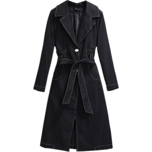 MFlady Women's Double Breasted Trench Coats