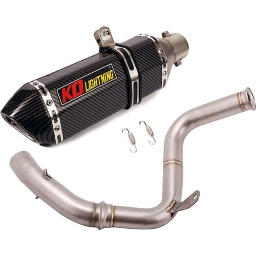 Exhaust System Pipe For KTM Duke 125 250 390 RC390 2017-2020 Muffler Silencer Catalyst Link Tube Middle Connect Pipe Slip On