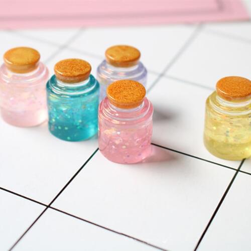 2Pcs Star Glass Bottle Filler for Clear/Fluffy Mud Box Popular Children DIY Kit Toys Kids Lizun Slime Accessories Modeling Clay