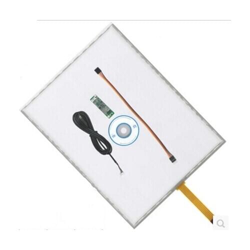 New 15 inch 5 wire resistive touch screen 322*247 mm with 5 line USB driver kit