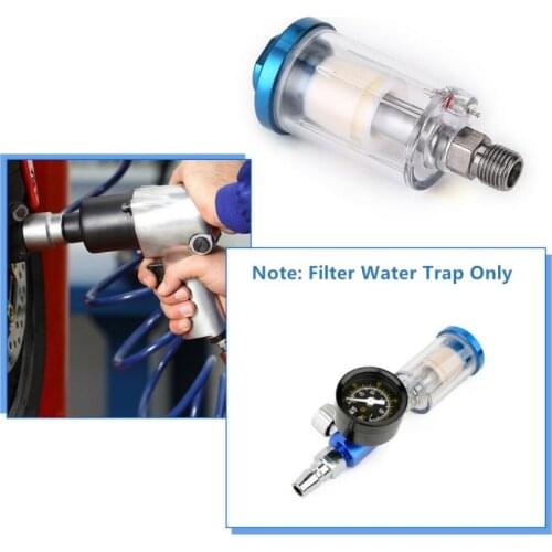 Spray Gun 1/4in Air Line Mini Filter Water Trap Clear Painting Moisture Separator Pneumatic Tools Accessories For Airbrush