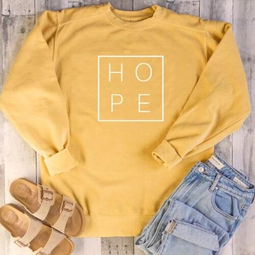 Casual Funny Slogan Religion Christian Bible Baptism Pullovers Party Hipster Girl Tops Hope Sweatshirt Women Pure Cotton