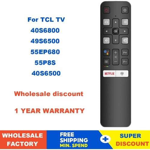New Original RC802V FUR6 Google Assistant Voice Remote Control For TCL TV 40S6800 49S6500 55EP680 RC802V FMR1