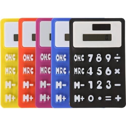 Foldable Soft Silicone Handheld Scientific Solar Calculator For School Office