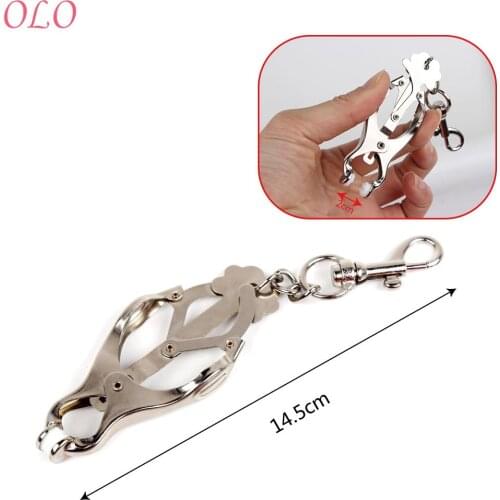 OLO Sex Toys for Couple Fetish Breast Clips Steel Metal SM Bondage Adult Games Nipple Stimulator Nipple Clamps Erotic Toys