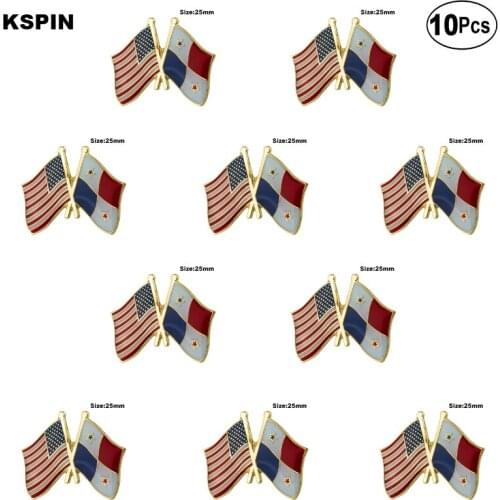 U.S.A. & Panama Lapel Pin Flag badge Brooch Pins Badges 10Pcs a Lot