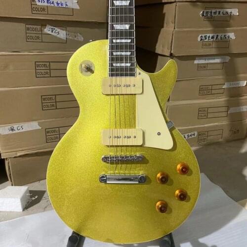 Standard Electric Guitar Goldtop P90 Pickups Mahogany Guitar Body Rosewood Fingerboard High Quality Guitarar Free Shipping