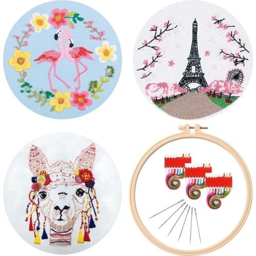 3 Pcs Embroidery Starter Kit for Beginners, Modern Embroidery Kits, Contains all Embroidery Tools, English Description