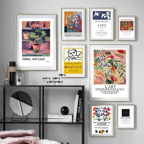 Vintage Abstract Canvas Painting Matisse Line Figure Minimalist Famous Posters Prints Wall Art Pictures Living Room Home Decor