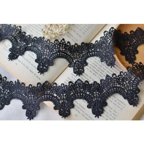 High Quality 5 Meter 5.5cm Width Vintage Style Water Soluble Embroidered Lace Trim Free Shipment