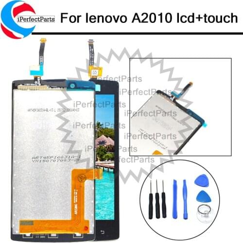 Hight quality 4.5'for Lenovo A2010 A 2010 LCD display + touch screen digitizer Assembly replacement parts with free repair tools