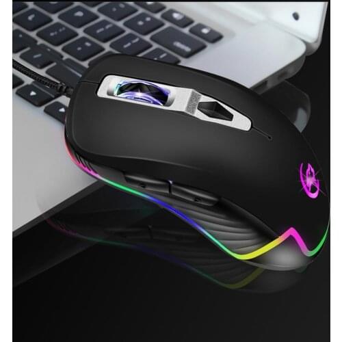 YWYT G818 Professional Gaming Mouse RGB Light Wired Optical Luminous Desktop Mouse With 4 Bright Colors LED Backlit For LOL CS