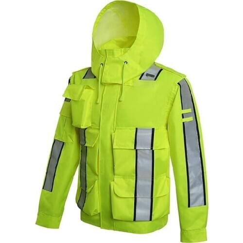Safety Reflective Jacket Windproof Waterproof Cycling Jacket Bike Bicicleta Motocross Windcoat Long sleeve Riding Raincoat