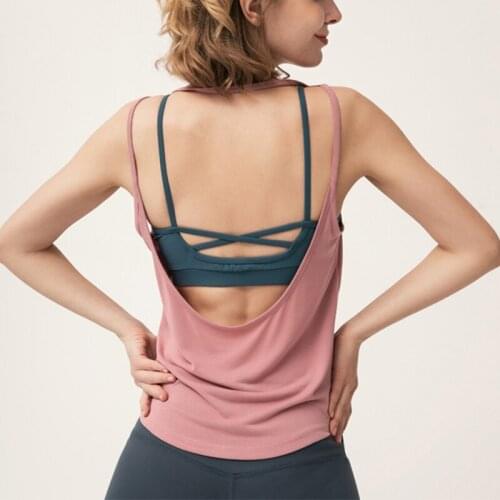 Women Sports Sleeveless Yoga Tank Top Summer Quick Dry Light weight Shirt Thick Material With Sexy T Shirt Yoga Shirts Yoga Top
