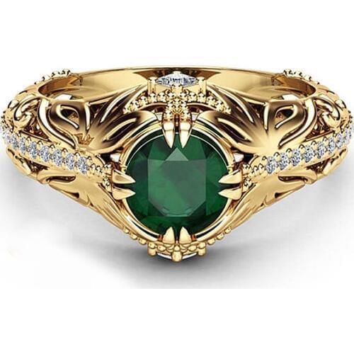 Golden Rings for Women Fashion Fingers Jewelry Accessories Zircon Ring Female Wedding Bands Hollow Out Rings Woman