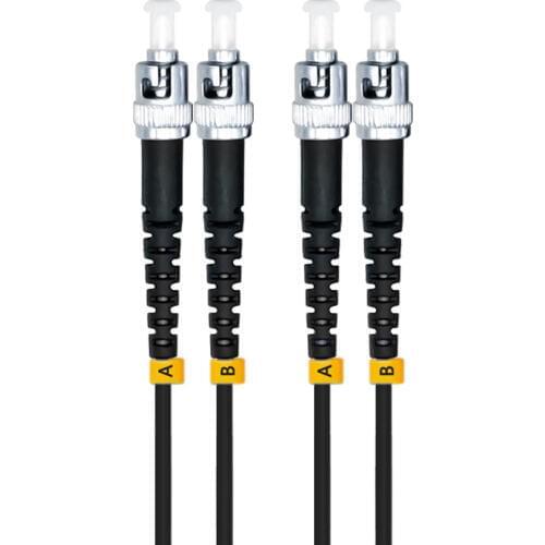 328FT Outdoor Armored 100Meters ST-ST Duplex 9/125 Singlemode Fiber Optic Cable Patch Cord Jumper ST to ST ST/PC-ST/PC