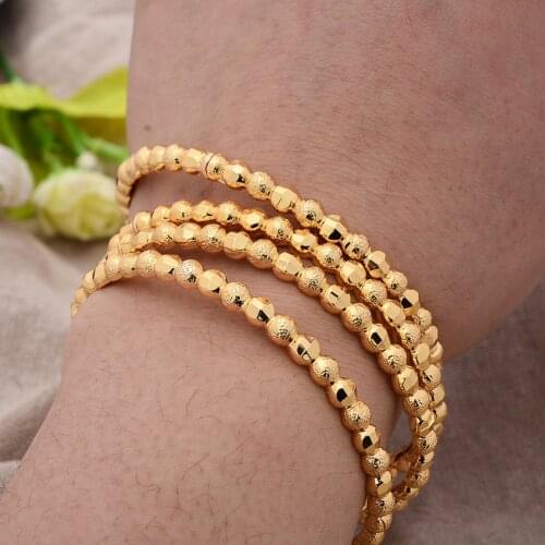 4Pcs/lot unique design Afro Ethiopian Gold Color Bangles For Women Dubai Bride Wedding Bracelets African Jewelry Middle East
