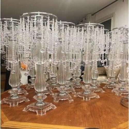 75cm Tall)Wedding Flower Stand Crystal Wedding Decorations Tall Acrylic Flower Holder Centerpiece Vases for Anniversary Party