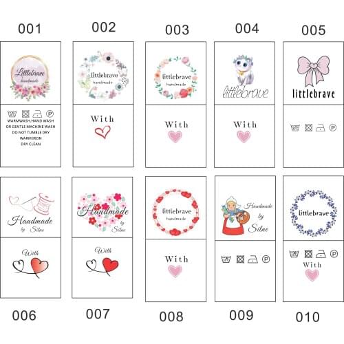 Free shipping custom cotton printed label/garment tag printing/DIY colorful label/baby clothing label/name tag 50 pcs a lot