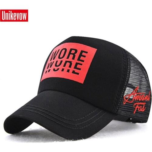 Brand UNIKEVOW Printed cotton cap Summer hat for men & women mesh baseball cap Breathable hip hop cap snapback Baseball cap