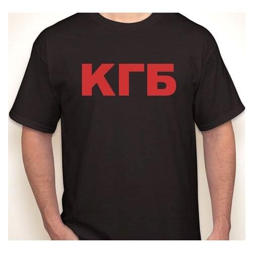 KGB Russia/Russian Security/police Soviet Union USSR/CCCP Black T-shirt S-3XL 2019 New Summer T Shirts Men 100% Cotton Cool Tees