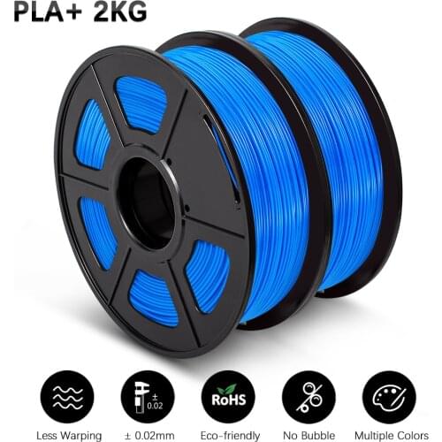 GOHIGH PLA Filament 2 Rolls High Strength than PLA Smooth Printing For 3D Printer Product Suit Print Crafts
