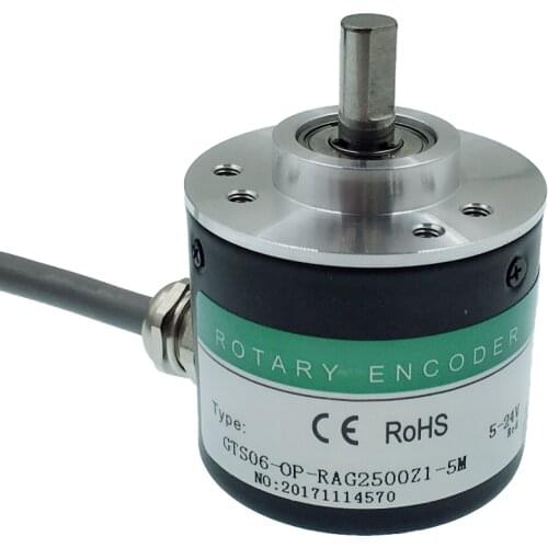 Incremental Photoelectric Rotary Encoder ZSP3806 2500 Pulse 2500 Line ABZ Three-phase 5-24V