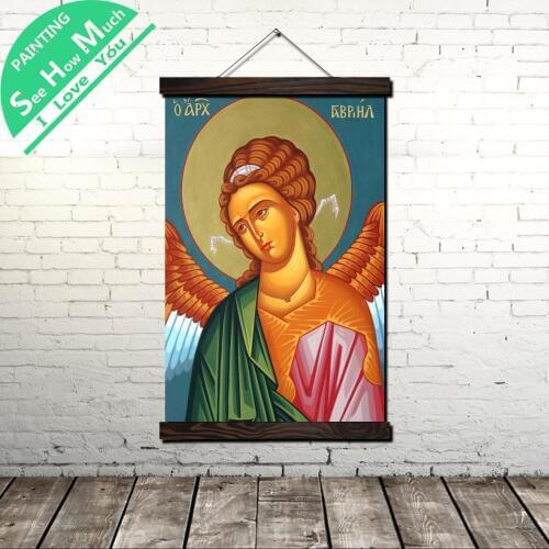 Icon Jesus God Scroll Painting Canvas Vintage Poster and Prints Wall Art Pictures Living Room Bedroom Farmhouse Decoration