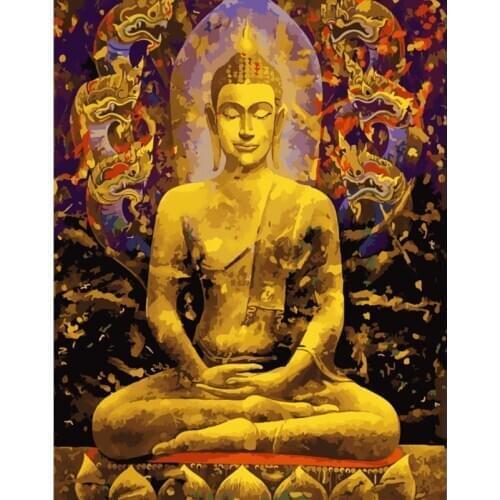 Painting By Number Religious buddha Drawing On Canvas HandPainted Painting Art Gift DIY Pictures By Number Figure Home Decor Kit