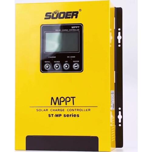 Suoer 100 amp 100A 12v 24v 48 volt mppt solar charge controller with LCD display