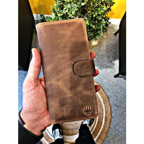WOR Belt Crazy Phone Wallet, Genuine Leather, Handmade