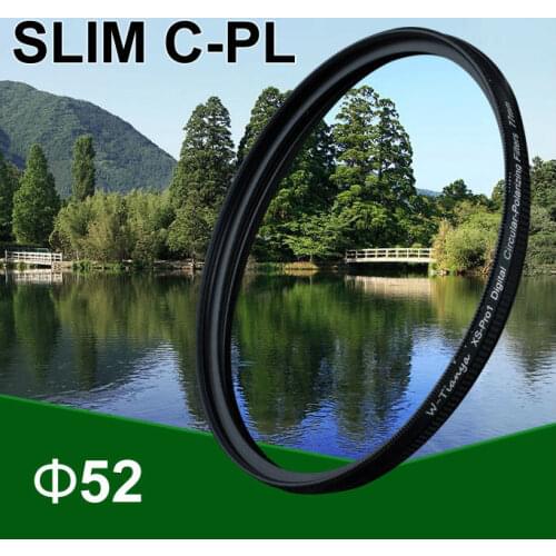 WTIANYA 52mm C-PL CPL Circular Polarizer Lens Filter 52 mm (5.3mm Ultra Slim, K9LR Optical Glass, Avoid Vignetting)