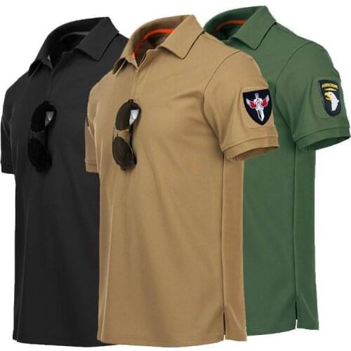 Summer shirt collar commando tactics T-shirt outdoor physical combat quick-drying lapel t-shirts