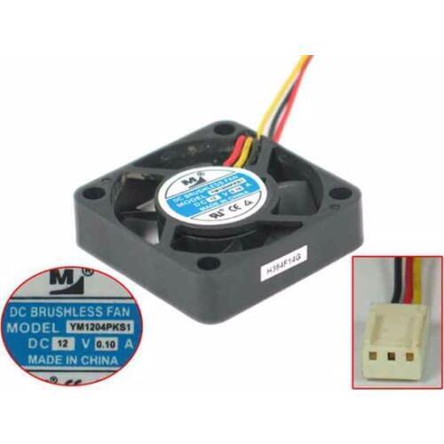 M / Huaxia Mengtai YM1204PFS1 DC 12V 0.1A 40x40x10mm 3-Wire Server Square Fan