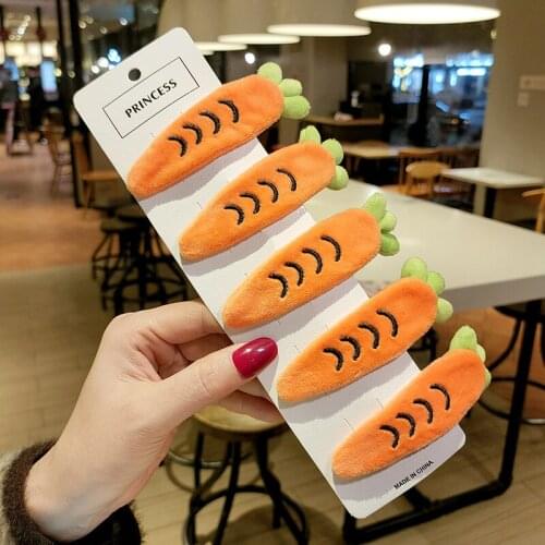 Baby Girls Cute Cartoon Carrot Hairpins Children Lovely Big Hair Clips Barrettes Headdress Kids Cute Hair Accessories