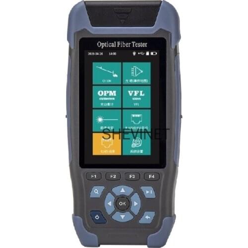 Mini OTDR Fiber Optic Reflectometer with 9 Functions VFL OLS OPM Event Map 24dB for 64km Cable Fiber Cable Tester otdr