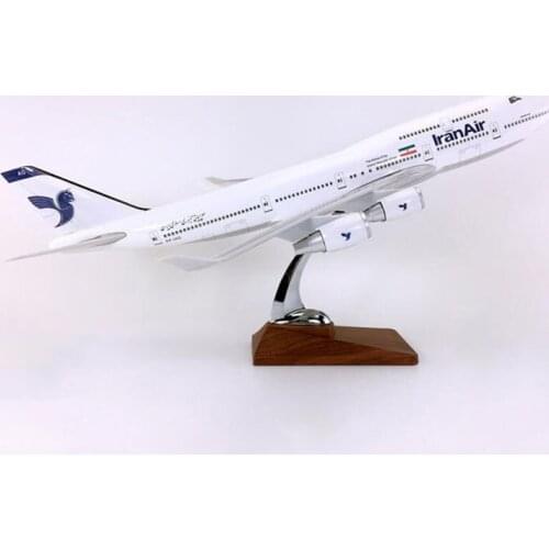 47cm Resin Airplane Model 1/150 Iranian Airlines B747-400 Airplane Model Flying Gift Decoration Display Show Collection Ornament