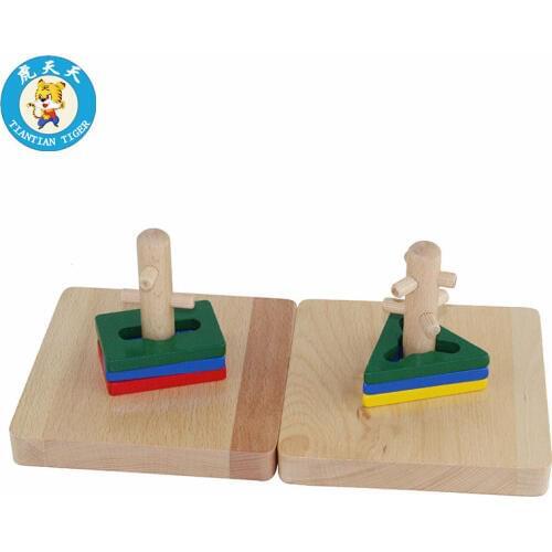 Montessori Baby Wooden Toys Early Education Training Toys Infant Toddler Twist Sort Size 14*14*10.5 cm