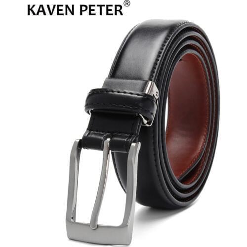 2019 Belt For Men Leather And Pu Fashion Design For Work Business Casual Waist Belt 3.0 CM Belt Width Cinturones Para Hombre