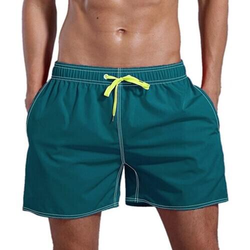 New Men Swimmwear Beach Shorts Summer Quick Dry Male Swimsuit Trunks Drawstring Bathing Boardshort Beachwear Surffing Boxer Brie