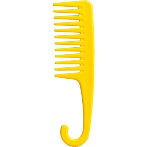 Y1UF Wide Tooth Comb Detangling Brush Shower Comb With Hook for Curly Hair Wet Dry