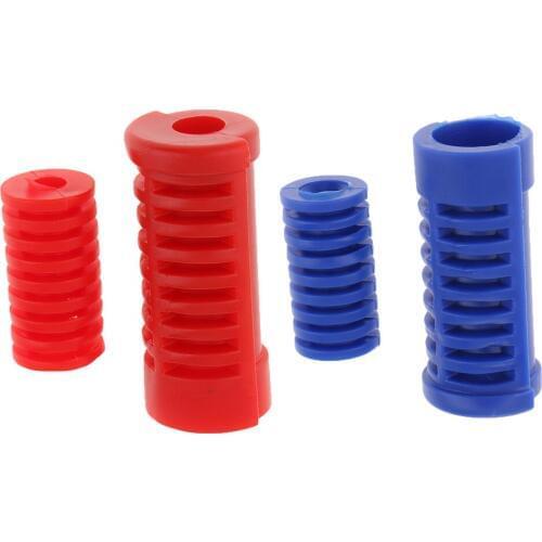 Rubber Gear Lever Pedal Shift Motorcycle Footrest Footpeg Pad Cover Blue+Red