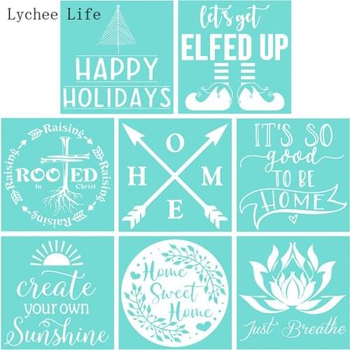 Lychee Life Home Its Good Self-Adhesive Silk Screen Printing Stencil Mesh Transfers For T-Shirt Pillow Diy Home Decoration