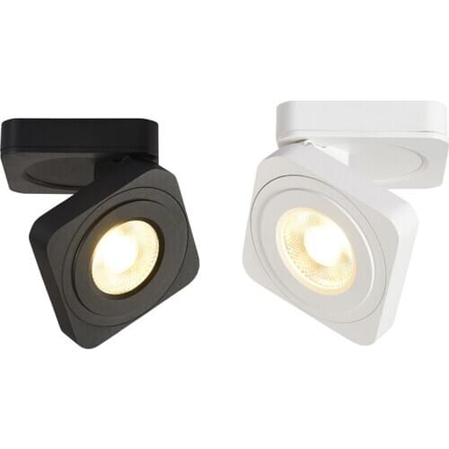 Foldable LED Surface Mounted Downlight 5W 7W 10W Ultra-thin Square 360 Degree Rotatable 3000K/4000K/6000K Ceiling Spot Light