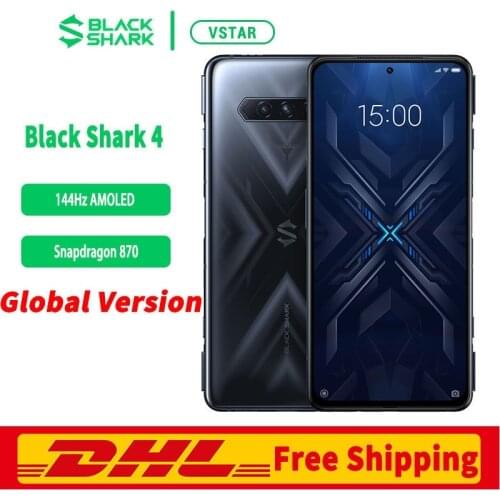 DHL Free Original Global Version Black Shark 4 5G Gaming SmartPhone 6.67 inch 144Hz AMOLED Snapdragon 870 Octa Core BlackShark 4