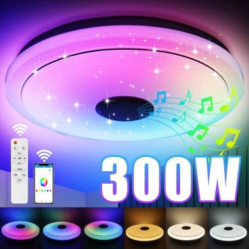 300W 40cm Modern RGB Dimming LED Ceiling Light Remote/APP Intelligent Control bluetooth Speaker Music Light Smart Ceiling Lamp