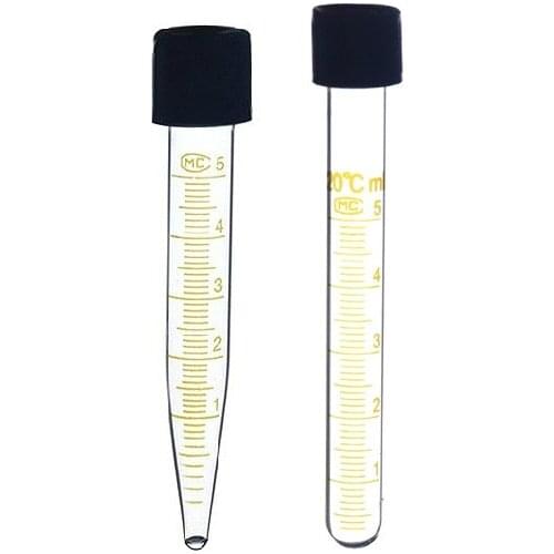 Glass Centrifuge Tube With Screw Lid 5ml Test Tubes With Scale V- Bottom Graduation Diameter 13mm height 100mm 10pcs/lot