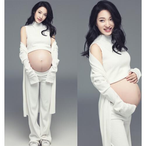 Maternity Photography Props knitted cotton maternity set clothes 3sets pregnant outfits fancy pregnancy photo props shoot