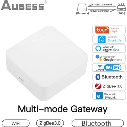Tuya ZigBee Smart Gateway Hub WiFi+Bluetooth Smart Home Bridge Smart Life APP Wireless Remote Controller Via Alexa Google Home